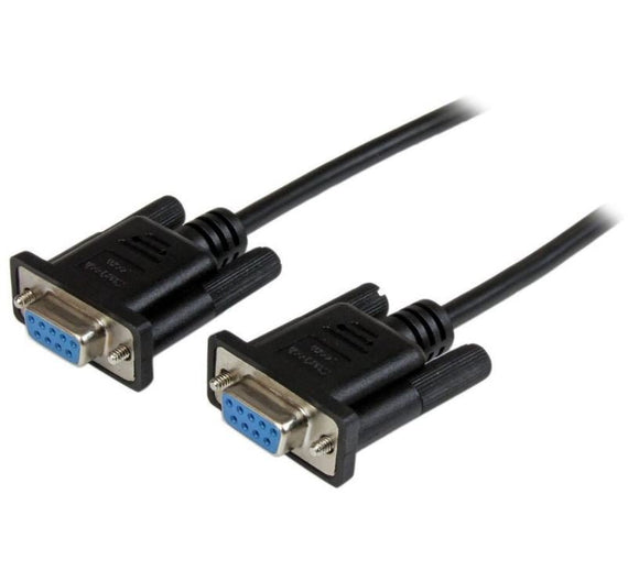 Astrotek 3m Serial RS232 Null Modem Cable - DB9 Female to Female 9 pin Wired Crossover for Data Transfer btw 2 DTE devices Computer Terminal Printer - Leader Electronics