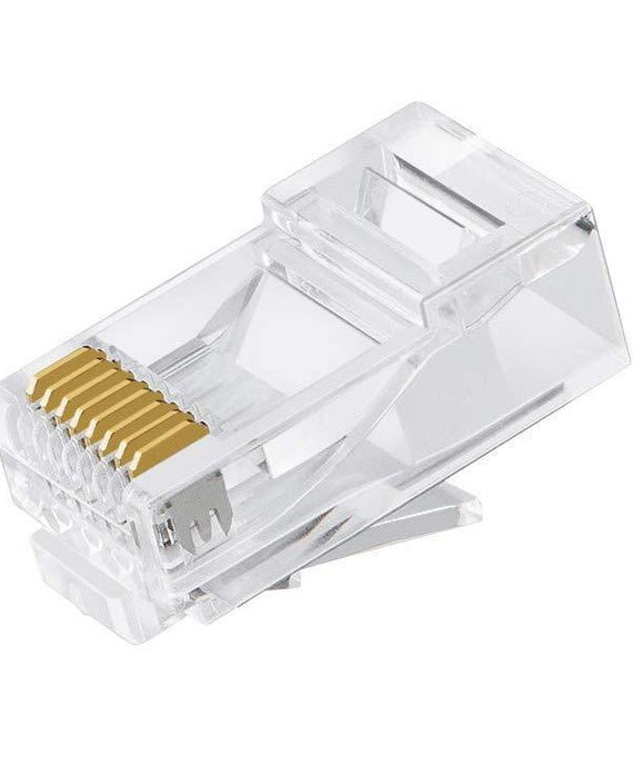 Astrotek CAT6 UTP -RJ45 Connector 8P8C Network Plug 3 Prong Blade 3U' Gold plating (50pcs/bag) - Leader Electronics