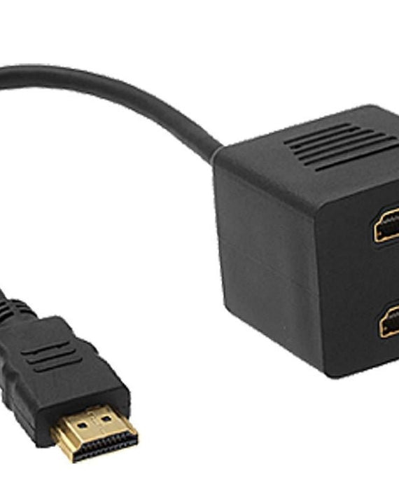 Astrotek HDMI Splitter Cable 15cm - v1.4 Male to 2x Female Amplifier Duplicator Full HD 3D - Leader Electronics