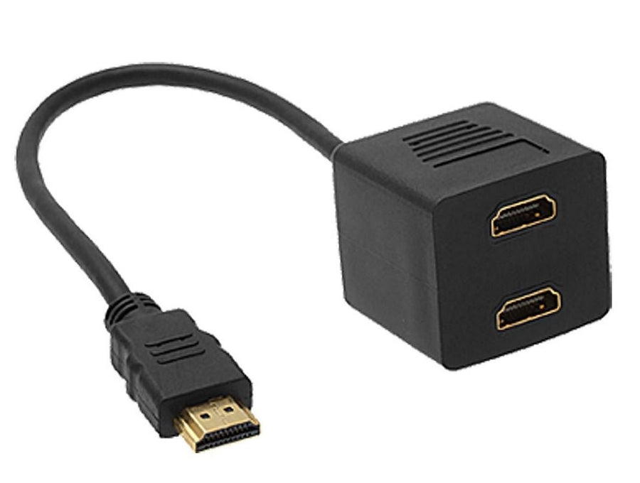 Astrotek HDMI Splitter Cable 15cm - v1.4 Male to 2x Female Amplifier Duplicator Full HD 3D - Leader Electronics