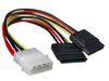 Astrotek Internal Power to SATA Molex Cable - 4 pins to 2x 15 pins 18AWG RoHS - Leader Electronics