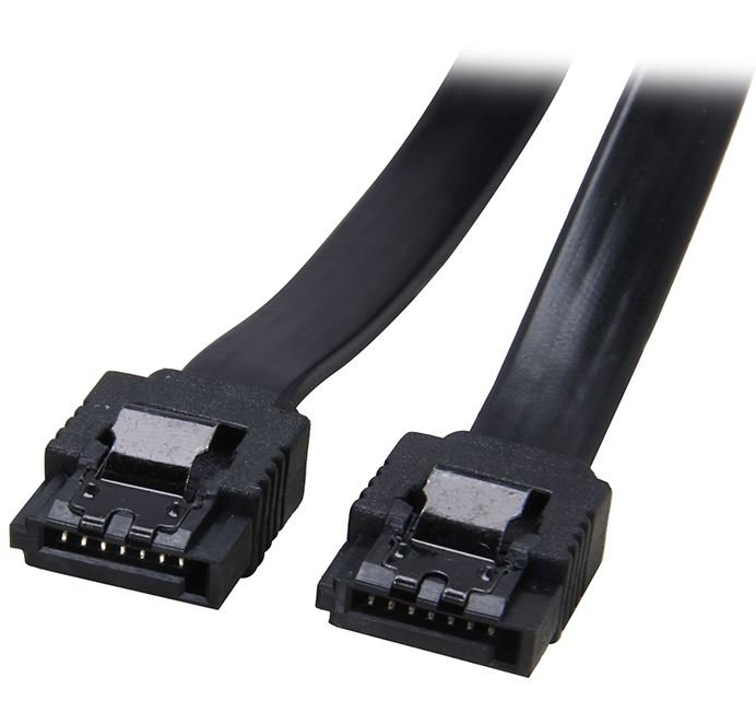 Astrotek SATA 3.0 Data Cable 30cm 7 pins Straight to 7 pins Straight with Latch Black Nylon Jacket 26AWG - Leader Electronics