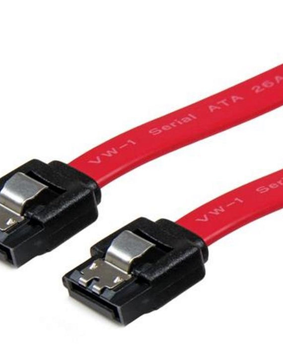 Astrotek SATA 3.0 Data Cable 30cm 7 pins Straight to 7 pins Straight with Latch Red Nylon Jacket 26AWG - Leader Electronics