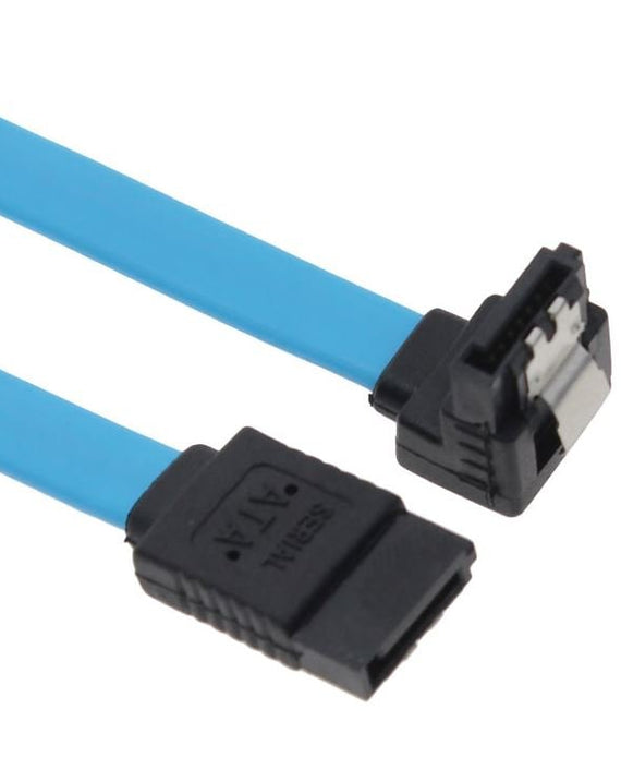 Astrotek SATA 3.0 Data Cable 50cm Male to Male 180 to 90 Degree with Metal Lock 26AWG Blue LS - Leader Electronics