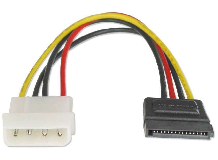 Astrotek SATA Power Cable 15cm 4 pins Male to 15 pins Female 18AWG RoHS LS - Leader Electronics