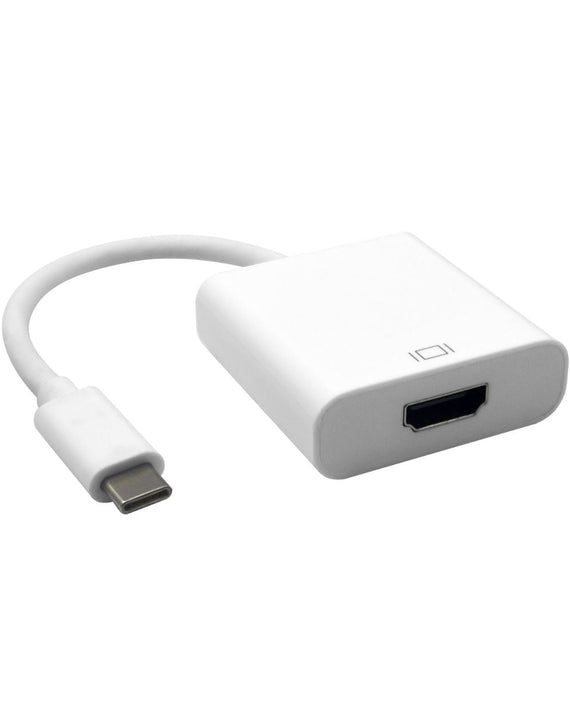 Astrotek Thunderbolt USB 3.1 Type C (USB-C) to HDMI Video Adapter Converter Male to Female for Apple Macbook Chromebook Pixel White - Leader Electronics