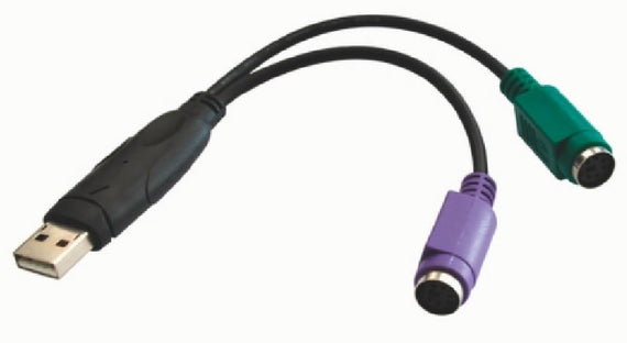 Astrotek USB 2.0 to PS2 Cable 15cm - for Mouse Keyboard Black Colour RoHS - Leader Electronics