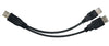 Astrotek USB 2.0 Y Splitter Cable 30cm - Type A Male to Type A Male + Type A Female Black Colour Power Adapter Hub Charging - Leader Electronics