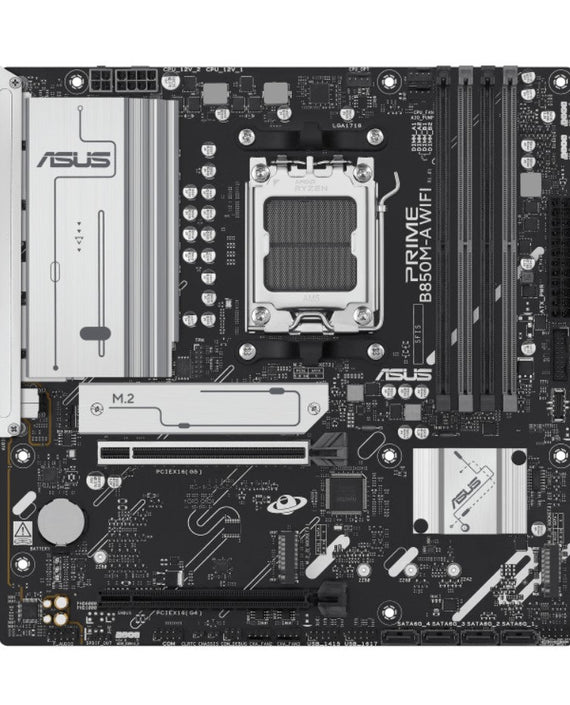 ASUS AMD B850M PRIME B850M-A WIFI-CSM (AM5) mATX Motherboard, DDR5, Max 256GB, 1 x PCIe 5.0 x16 slot, 4 x SATA - Leader Electronics