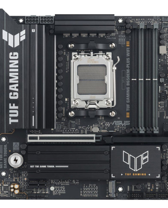 ASUS AMD TUF GAMING B650EM-PLUS WIFI (AM5) Micro-ATX Motherboard, DDR5(4x), 12+2+1 Power Stages, PCIe 5.0, 3x M.2, Front USB-C, 2.5Gb LAN, Wi-Fi 6E - Leader Electronics