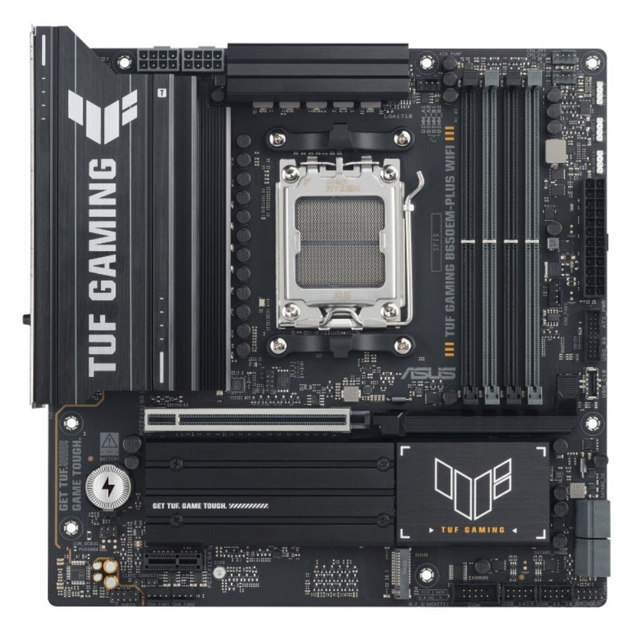 ASUS AMD TUF GAMING B650EM-PLUS WIFI (AM5) Micro-ATX Motherboard, DDR5(4x), 12+2+1 Power Stages, PCIe 5.0, 3x M.2, Front USB-C, 2.5Gb LAN, Wi-Fi 6E - Leader Electronics