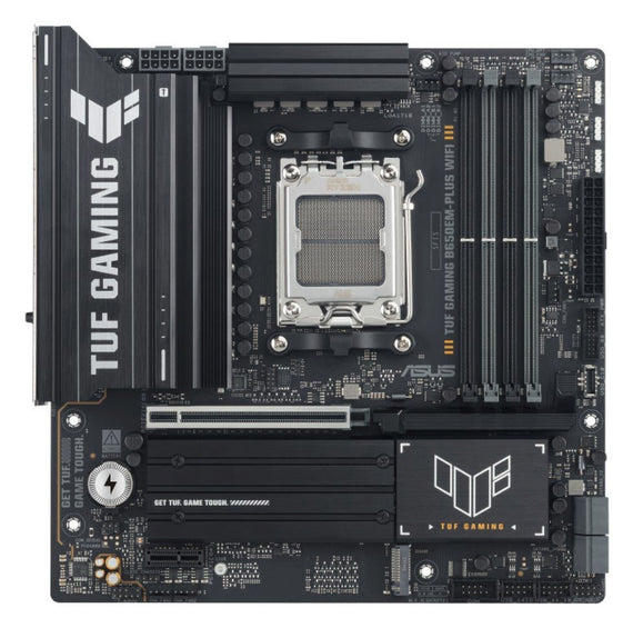 ASUS AMD TUF GAMING B650EM-PLUS WIFI (AM5) Micro-ATX Motherboard, DDR5(4x), 12+2+1 Power Stages, PCIe 5.0, 3x M.2, Front USB-C, 2.5Gb LAN, Wi-Fi 6E - Leader Electronics