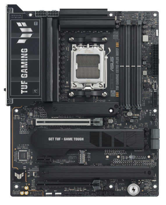 ASUS AMD TUF GAMING X870E-PLUS WIFI7 (AM5) ATX Motherboard, DDR5 Max.256GB, 1x PCIe 5.0 x16 slot, 4x M.2 slots, 4x SATA, Realtek 2.5Gb Ethernet - Leader Electronics