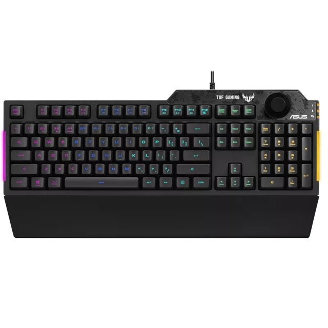 ASUS RA04 TUF GAMING K1 RGB Keyboard, Volume Knob, 19 Key Rollover, Spill Resistance, Programmable Keys - Leader Electronics