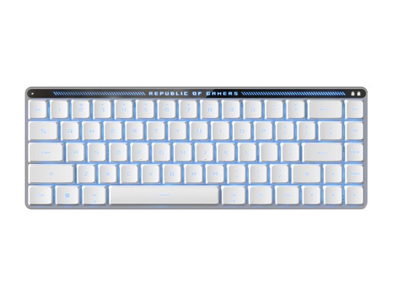 ASUS ROG Falchion RX Blue Low Profile Wireless Gaming Keyboard, Tri-mode Connection, ROG Omni Receiver, Intuitive control - Leader Electronics