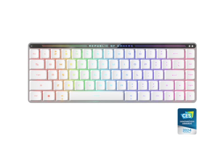 ASUS ROG Falchion RX Red Low Profile Wireless Gaming Keyboard, Tri-mode Connection, ROG Omni Receiver, Intuitive control - Leader Electronics