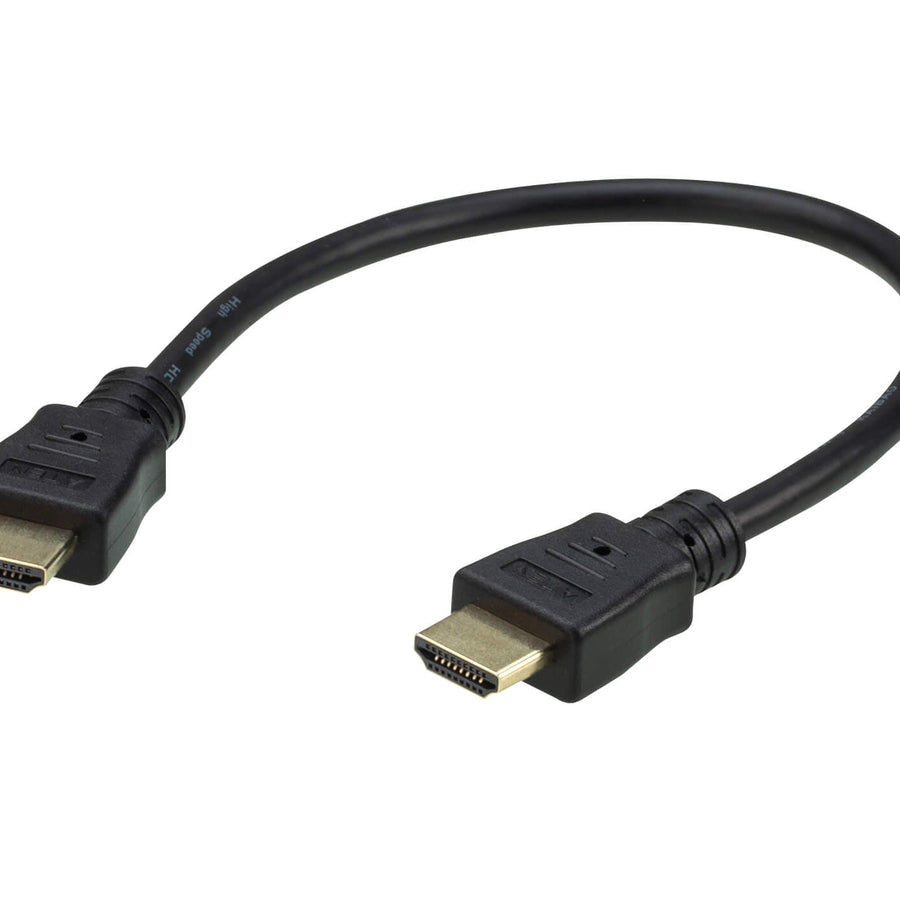 Aten 0.3m 4K HDMI High Speed Ethernet cable, supports up to 4096 x 2160 @ 60Hz, High quality tinned copper wire with Gold-plated connectors - Leader Electronics