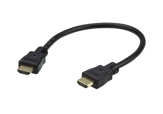 Aten 0.3m 4K HDMI High Speed Ethernet cable, supports up to 4096 x 2160 @ 60Hz, High quality tinned copper wire with Gold-plated connectors - Leader Electronics