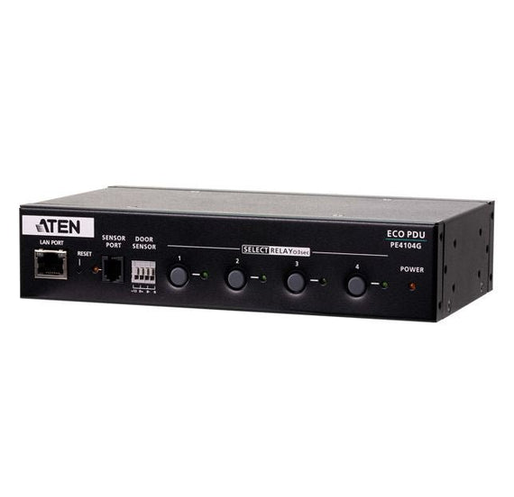 Aten 4 Port 1U 10A Smart PDU with outlet control, 4xC13 Outlets, 100 - 240 VAC, Two-level password security, Remote authentication support: RADIUS - Leader Electronics