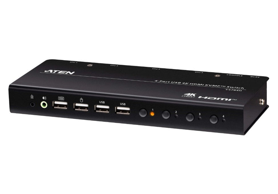 Aten 4-Port USB 4K HDMI KVMP™ Switch (Cables included) - Leader Electronics