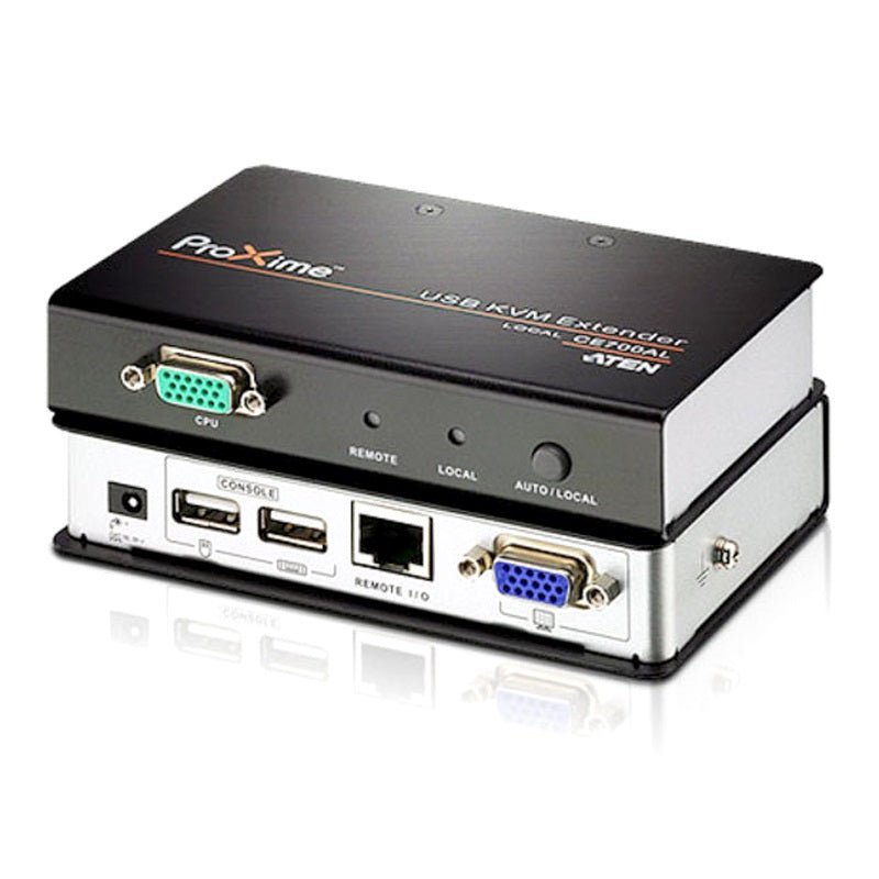 Aten KVM Extender Kit VGA/USB Cat 5 Extender w/ Local Access, 1920x1200@60Hz 30m, 1600x1200@60Hz 100m, 1280x1024@60Hz 150m - Leader Electronics