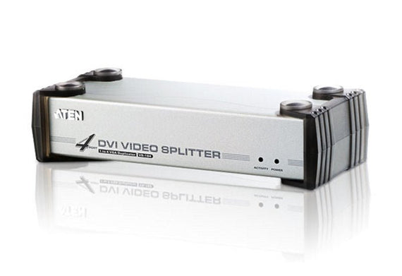 Aten Video Splitter 4 Port DVI Video Splitter w/ Audio, 1920x1200@60Hz, Cascadable to 3 Levels (Up to 64 Outputs) - Leader Electronics