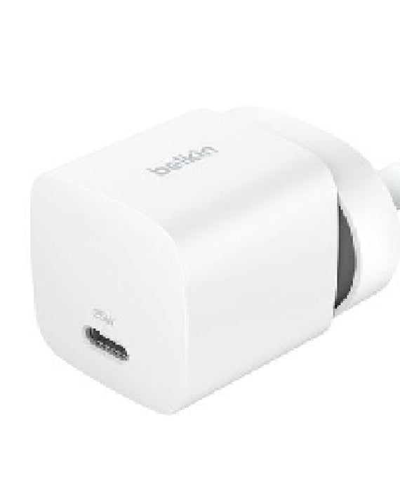 Belkin BoostCharge 25W USB-C PD 3.1 Cubic Wall Charger - White (WCA012auWH), Portable & Powerful, Apple, MFI-Certified, CEW $2500, 2 Years Warranty - Leader Electronics
