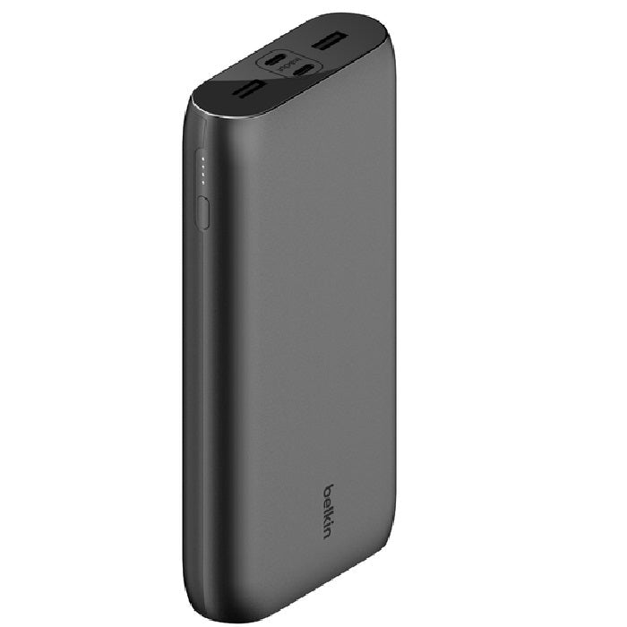 Belkin BoostCharge CCC-Certified 26k mAh Power Bank (4 Port ) + USB-C to USB-C Cable (45CM) - Black (BPB016BTBK),` 32W, 2x USB-C, 2 Years Warranty - Leader Electronics