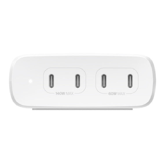 Belkin BoostCharge Pro 200W USB-C (PD 3.0) 4-Port GaN Wall Charger - White (WCH015AUWH), 140W Max Single Port, CEW $2500, 2 Year Warranty - Leader Electronics