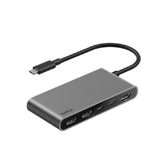 Belkin Connect 5-Port USB-C Hub with Dual USB-C Ports - (AVC022fqSGY), 100W PD, 5Gbps, 1x 4K HDMI, 2x USB-A, 2x USB-C, 2 Years Warranty - Leader Electronics