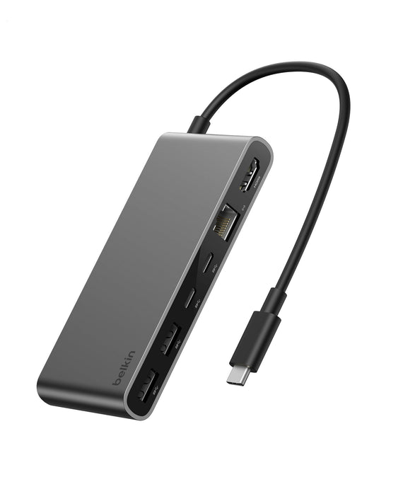 Belkin Connect 8-Port USB-C Hub with 2.5Gb Ethernet - (INC024fqSGY), 100W PD, 10Gbps, 4K@60Hz, 2.5Gbps Ethernet, 2 Years Warranty - Leader Electronics