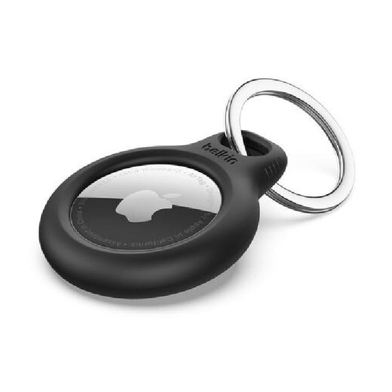 Belkin Secure Holder With Key Ring for AirTag - Black (F8W973btBLK), Advanced Scratch Protection, Twist and Lock Design, Raised Edges,2 Years Warranty - Leader Electronics