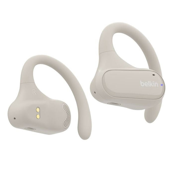 Belkin SoundForm ClearFit New Open-Ear Wireless Earbuds - White (AUC013btSA), Bluetooth 5.3 Pairing, IPX5-Rated, 14.2mm Drivers, 2 Years Warranty - Leader Electronics