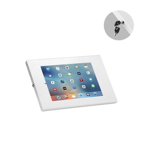 Brateck Anti-Theft Wall-Mounted Tablet Enclosure Fit most 9.7' to 11' tablets including iPad, iPad Air, iPad Pro,- White 226x343x22.5mm - Leader Electronics