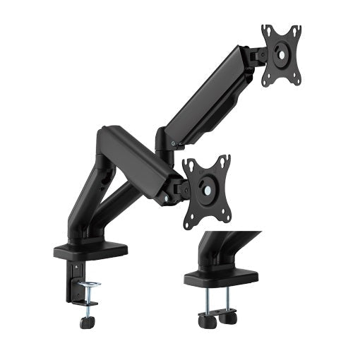 Brateck Cost-Effective Spring-Assisted Dual Monitor Arm Fit Most 17'-32' Monitor Up to 9KG VESA 75x75,100x100(Black) - Leader Electronics