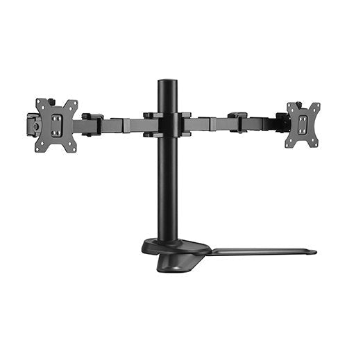 Brateck Dual Free Standing Monitors Affordable Steel Articulating Monitor Stand Fit Most 17'-32' Monitors Up to 9kg per screen VESA 75x75/100x100 - Leader Electronics