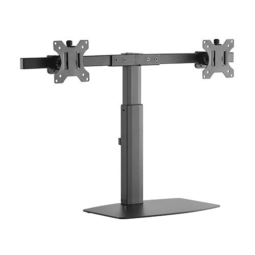 Brateck Dual Free Standing Screen Pneumatic Vertical Lift Monitor Stand Fit Most 17‘-27’ Monitors Up to 6kg per screen VESA 75x75/100x100 - Leader Electronics
