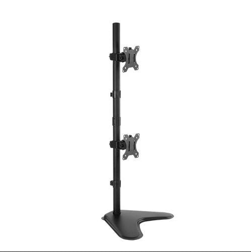 Brateck Dual Free Standing Screens Economical Double Joint Articulating Steel Monitor Stand Fit Most 13'-32'Monitors Up to 8kg VESA 100x100 (LS) - Leader Electronics