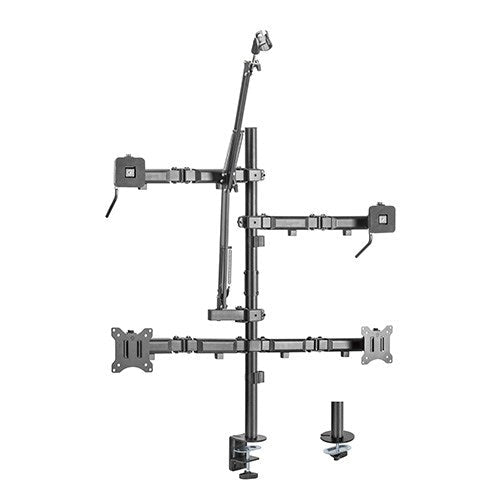 Brateck Dual-Monitor All-in-One Studio Setup Desktop Mount Fit17'-32' Weight Capacity Up to 9kg, Fit Curved Monitor (LS) - Leader Electronics