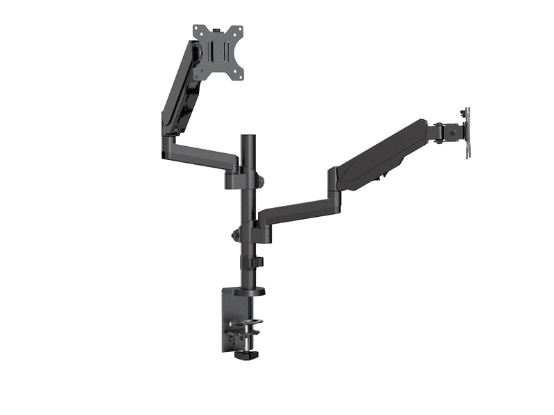 Brateck Dual Monitor Full Extension Gas Spring Dual Monitor Arm (independent Arms) Fit Most 17'-32' Monitors Up to 8kg per screen VESA 75x75/100x100 - Leader Electronics