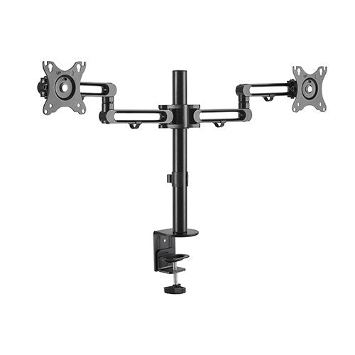 Brateck Dual Monitor Premium Aluminum Articulating Monitor Arm Fit Most 17'-32' Monitors Up to 8kg per screen VESA 75x75/100x100 - Leader Electronics