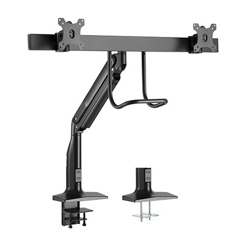 Brateck Dual Monitors Select Gas Spring Aluminum Monitor Arm Fit Most 17‘-35’ Monitors Up to 10kg per screen VESA 75x75/100x100 (LS) - Leader Electronics