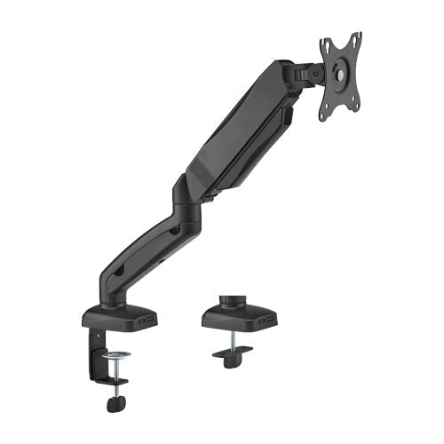 Brateck Economy Single Screen Spring-Assisted Monitor Arm Fit Most 17'-32' Monitor Up to 9 kg VESA 75x75/100x100, Matte Black - Leader Electronics