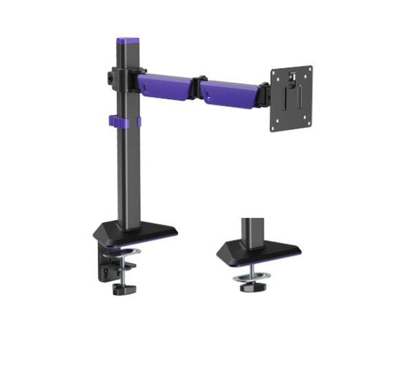 Brateck LDT89-C012 Amethyst Articulating Gaming Monitor Arm Matte Black, Fit Screen Size: 17'-40' Up to 12 KG, VESA 75x75,100x100 (LS) - Leader Electronics