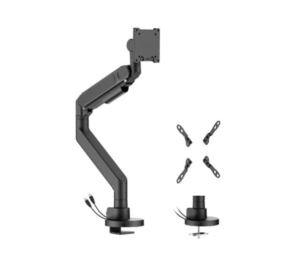 Brateck LDT92-C012UC-B FUTURE-PROOF HEAVY-DUTY GAS SPRING MONITOR ARM WITH USB PORTS (LS) - Leader Electronics