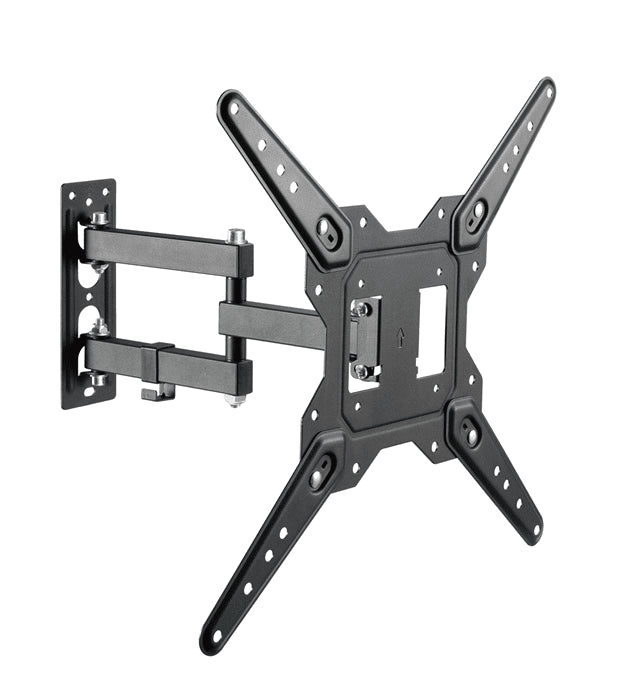 Brateck LPA68-443 Economical Full-Motion TV Wall Mount, Fit Screen Size: 23'-55' Up to 30 KG, Fine Texture Black,382x430x430mm (new) - Leader Electronics