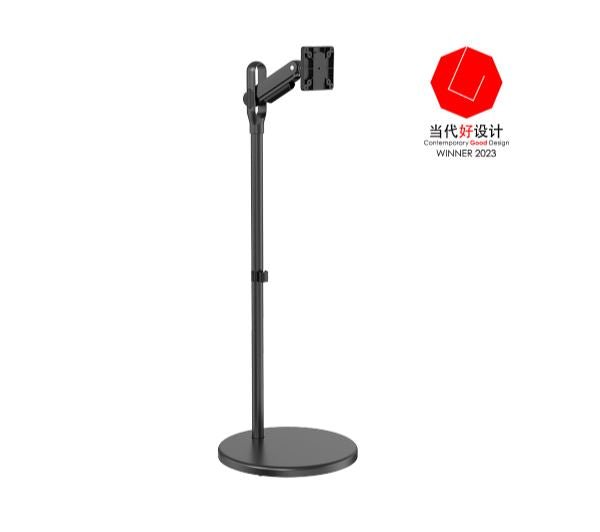 Brateck Mobile Spring assisted Display Floor Stand Fit Most 17'-35' Monitor Up to 10kg per screen VESA 75x75/100x100 Black colour (LS) - Leader Electronics