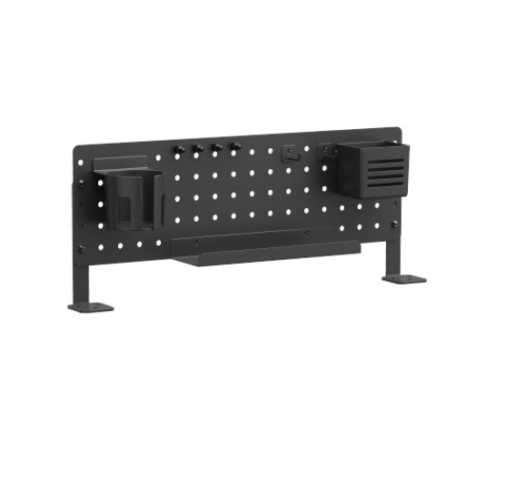 Brateck PB-007-01-B DESK PEGBOARD ORGANIZER WITH STORAGE KITS (BLACK) 600x100x240mm (LS) - Leader Electronics