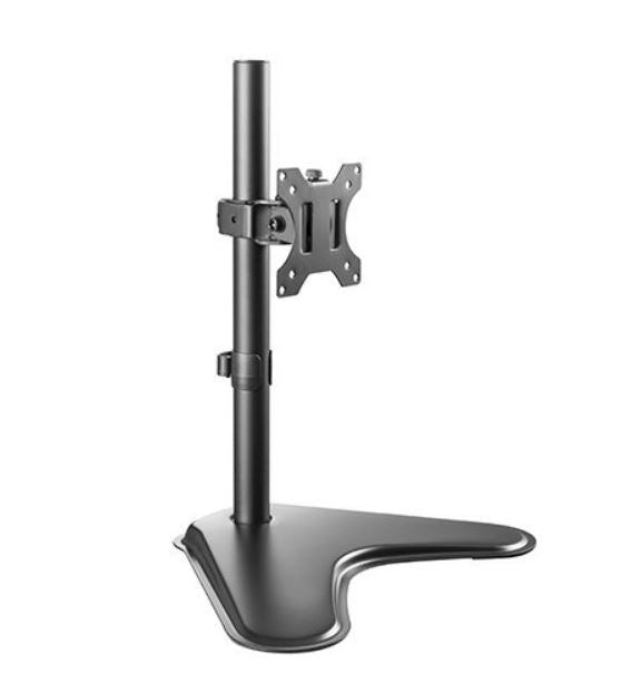 Brateck Single Free Standing Screen Economical double Joint Articulating Stell Monitor Stand Fit Most 13'-32' Monitor Up to 8 kg VESA 75x75/100x100 - Leader Electronics
