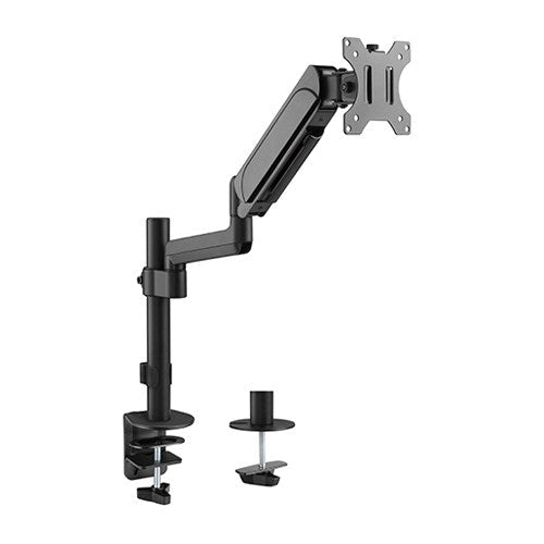 Brateck Single Monitor Pole-Mounted Gas Spring Monitor Arm Fit Most 17' - 32' Monitor Up to 9Kg Per screen VESA 75x75/100x100 - Leader Electronics